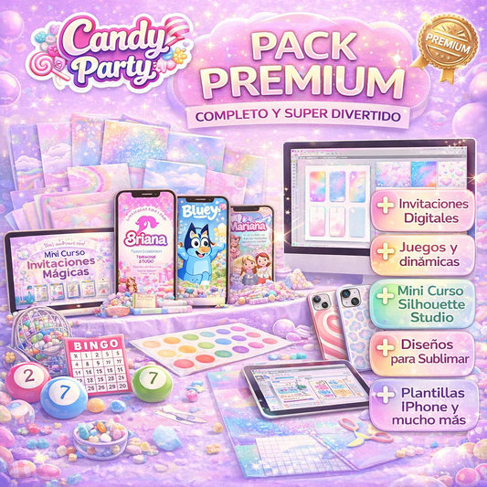 💎PACK PREMIUM | Todo en un SUPER PACK🪁Juegos , Invitaciones, Mini Curso Silhouette y mucho más...